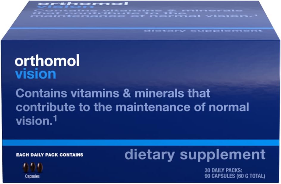 Orthomol Vision, 30-Day Supply, Comprehensive Eye Health Supplement with Micronutrients to Support Vision & Eye Wellness