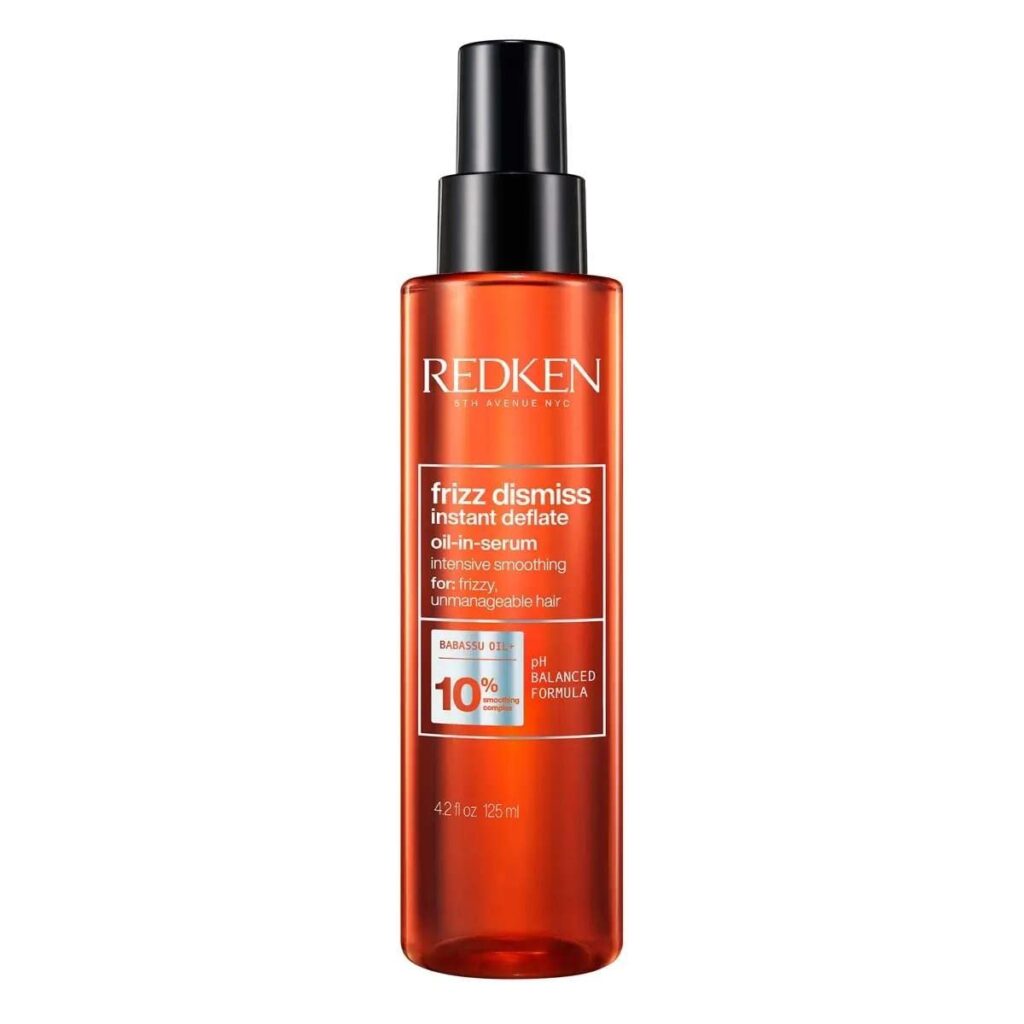 Redken Frizz Dismiss Instant Deflate Oil-In-Serum | Frizz Control Instantly Smooths | Anti Frizz for Shine | With Babassu Oil | Sulfate Free