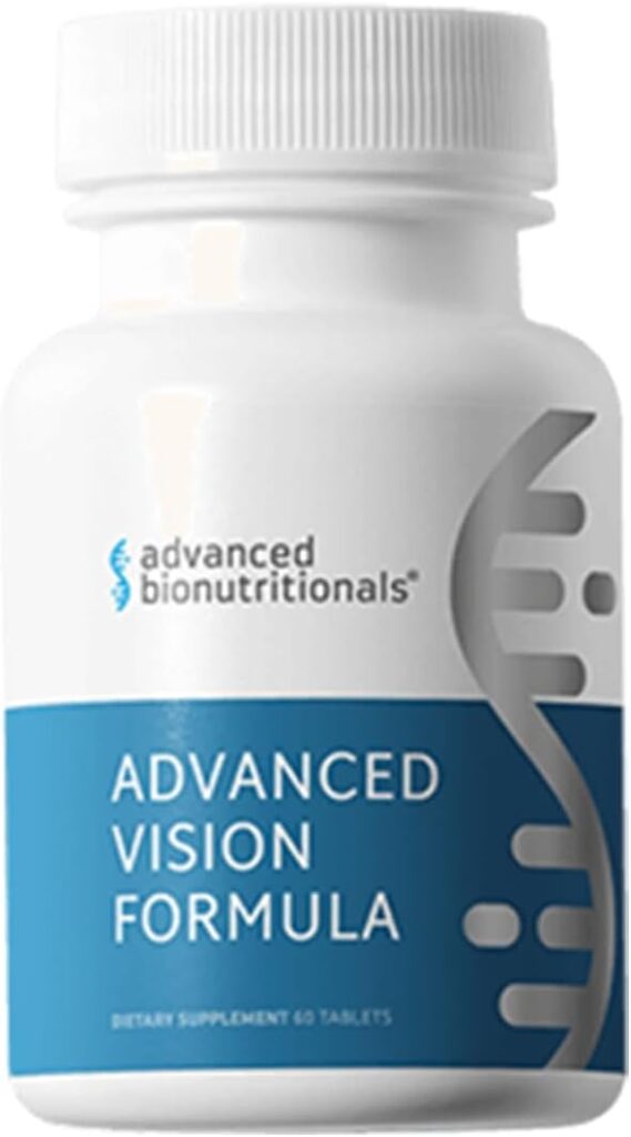 Advanced Bionutritionals – Advanced Vision Formula Supplement, Healthy Vision, Eye Function Support, Eye Vitamins, Lutein, Zeaxanthin, Vitamin A, C, Zinc, Gluten Free, Dairy Free, Vegan (60 Tablets)