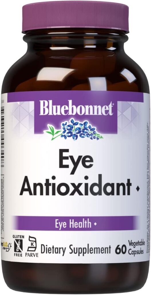 BlueBonnet Eye Antioxidant with Zeaxanthin Formula Vegetarian Capsules, 60 Count