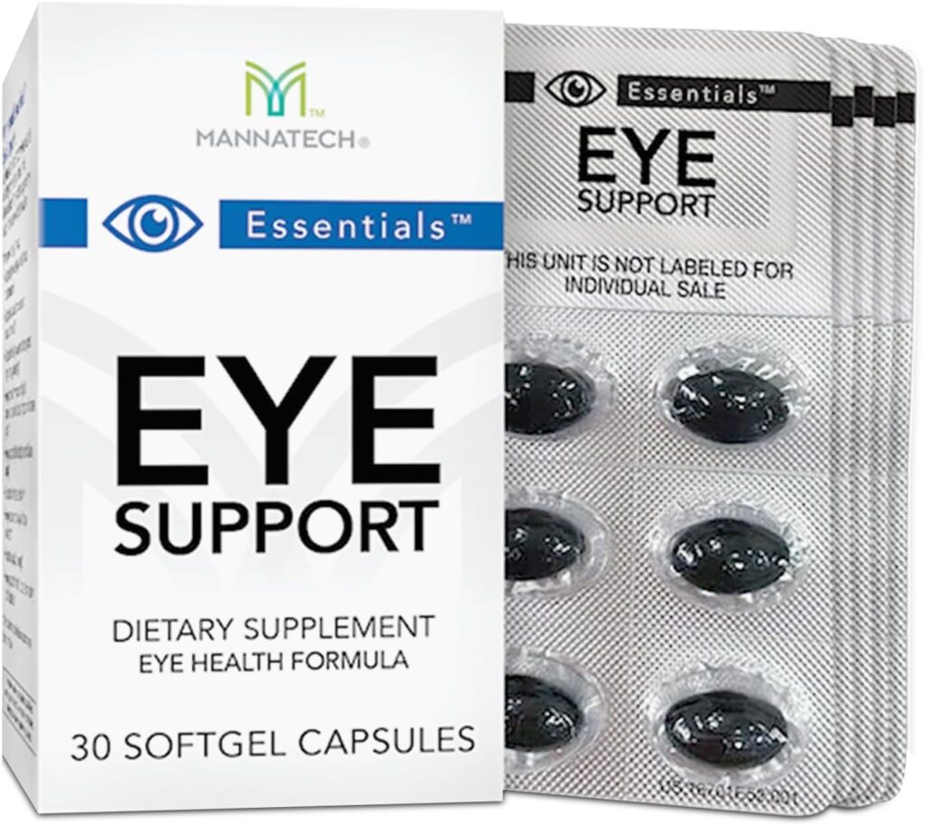 Mannatech Eye Care Supplement, Supports General Eye Health Sight Care Supplement w/Lutein & Zeaxanthin. Eye Support 30 Softgels.